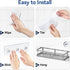 3 Pack, YASONIC Shower Caddy Adhesive, No Drill Bathroom Shower Organizers, with Removable Hooks and Soap Holder, Rust