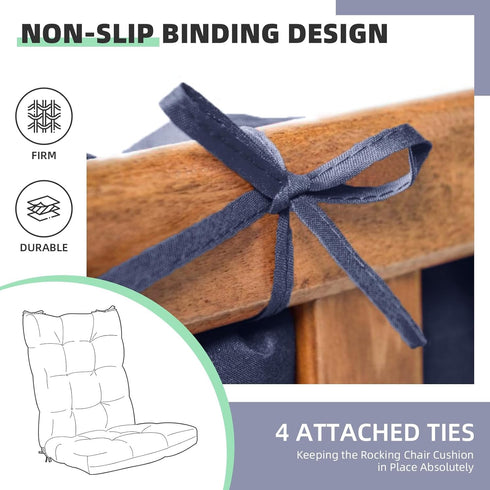 1 Set Rocking Chair Cushion High Back Chair Cushions for Garden Outdoor Indoor Sofa Tatami Car Seat Beach Tatami Mat