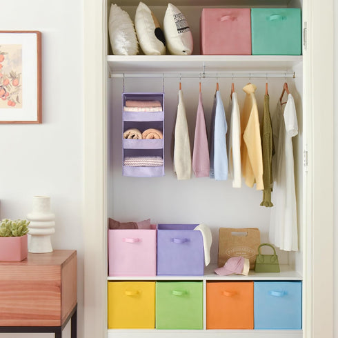 GRANNY SAYS 8-Pack Cube Storage Bins, 13x13x13 Collapsible Fabric Storage Organizer with Handle, Toy Baskets for Kids