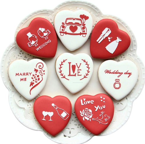 5 Pieces Heart Cookie Cutter - 3.95", 3.35", 2.75", 2.36", 1.37" Valentine s Day Cookie Cutters for Baking and