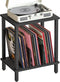 HOOBRO Small End Table, 2-Tier Record Player Stand Vinyl Record Turntable Stand