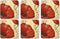 Pimpernel Red Poppy Blossoms Coasters, Set of 4 (4" x 4") Cork-Backed