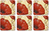 Pimpernel Red Poppy Blossoms Coasters, Set of 4 (4" x 4") Cork-Backed