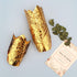 EUSOAR Disposable Baking Cups, 3.5 Ounce 50pcs Gold Tulip Cupcake Muffin Liners, Aluminum Foil Style Cups