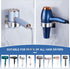 Wall Mounted Hair Dryer Holder, Stainless Steel Hair Tool Organizer, Adhesive Hairdryer Storage for Bathroom
