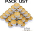 4-5 Pack 36 Natural Beeswax Tea Candles in Metal Aluminum Cup - Organic Mini Beeswax Candle Natural Scent Smokeless