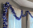 Anderson's Blue & Silver Metallic Tinsel Twist, 4 inches Wide x 25 ft Long for Christmas, Birthday, Holiday Decor
