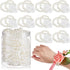 Hicarer 16 Pieces Corsage Wristlet Bracelet, Elastic Pearl Bands for Wedding Corsages, DIY Accessories for Bridesmaid