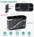 Boperzi Black Toothbrush Holder, Detachable Anti-slip Marble Organizer for Bathroom Countertop with Drainage Holes