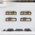 24 386 (4 Pack) SpaceAid Spice Rack with Spice Jars, Spice Labels, Chalk Marker and Funnel, Wood Hanging Seasoning