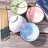 Ceramic Rice Bowls and Chopsticks Cereal Bowl Snack Bowl Set of 4 for Rice, Soups, Cereals, There Are Four Different Colors, Green, Blue, Pink and Purple,Delivered in a Beautiful Box by Cerficer