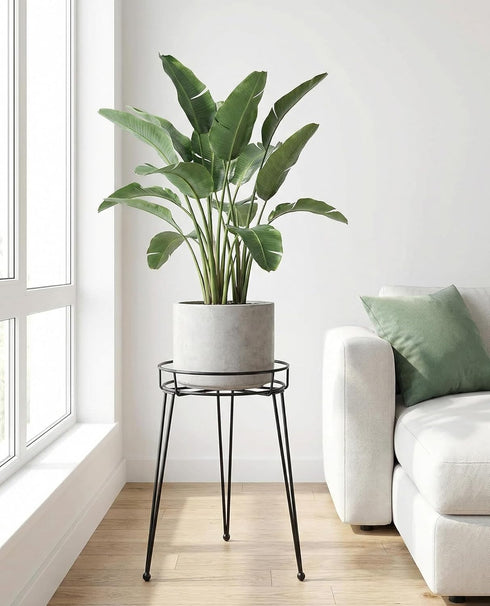 iLTreFlo 18.7 inches (18.7 inches Midcentury Modern Metal Potted Plant Stand Tall Flower Pot Holder Large Rustproof