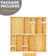 SpaceAid 14-Piece Bamboo Drawer Organizer Storage Boxes Set, Multi-Use Divider Bins for Kitchen, Bathroom, and Office