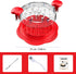 Large Chicken Shredder Tool with Twist, Brush & Fork, Visible Meat Shredder Machine, Ergonomic Handle, BPA Free, Red