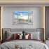 Beach Wall Decor Window View Posters - Ocean Seagull Landscape Picture Print on Canvas for Bedroom, Living Room