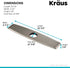 KRAUS Deck Plate for Kitchen Faucet - Spot Free Stainless Steel, DP02SFS