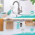 Manual Can Opener, 10 Colors, Heavy Duty Handheld Stainless Steel, Smooth Edge, Easy Turn Knob, Aqua Sky