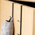 MyGift Black Metal Over The Door Hooks, Heavy Duty Hanger for Hats, Coats, Scarves, Set of 2