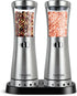 Electric Salt and Pepper Grinder Set with Storage Base, Stainless Steel Rechargeable