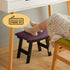 Furshus Foot Stool Ottoman Foot Rest Under Desk,Small Stool for Living Room, Bedroom and Kitchen (Black Legs - Purple