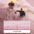 Marble Bathroom Rugs and Mats Set - 3 Piece Nonslip Pink Washable Bath Mat for Water Absorbent Shower Rug