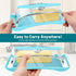 Butter Dish with Lid and Knife, Plastic Butter Keeper for Countertop, BPA-Free, Easy Scoop, Dishwasher Safe, Blue