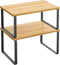 SONGMICS Cabinet Organizer Shelf, Set of 2 Kitchen Counter Shelves, Kitchen Storage,