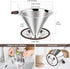 Pour Over Coffee Dripper, Professional Stainless Steel Filter, Paperless Reusable with Spoon and Silicone Tray