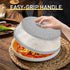 Collapsible Microwave Splatter Cover, Vented Lid with Hook Hole, BPA-Free Kitchen Gadget for Plates