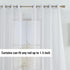 HLC.ME 2 Piece Semi Sheer Voile Short Window Curtain Drapes, Grommet Panels for Small Windows (54" W x 54" L, White)
