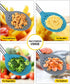 Kitchen Ladle Strainer Set of 2, Large Slotted Spoon with High Heat Resistant BPA Free Non Stick Cooking Skimmers (Grey