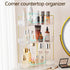 3-Tier Counter Countertop shuang qing Corner Bathroom Organizer Storage Shelf for Makeup, Perfume & Skincare