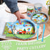 Lenyunge 142PCS Set 2nd Chuagaa Chugga Two Two Birthday Decoration Train Paper Plates Tableware - Transportation Table