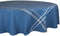 DII French Stripe Dining Table Collection, Farmhouse Style Tablecloth, 70 Inches Round, Blue Chambray