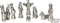Nativity Set Mini Pewter Figurine, 10 pc Set with Velvet Pouch