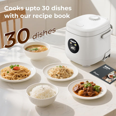3 Uncooked,1.6 1-3 Rice Cooker Small cup Quart Non-stick Mini Rice Cooker,With Stainless Steel Steamer Tray,One-Switch