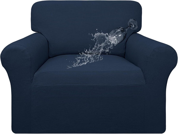Easy-Going 100% Waterproof Chair Couch Cover, Dual Waterproof Sofa Slipcover, Dark Blue for Kids and Pets