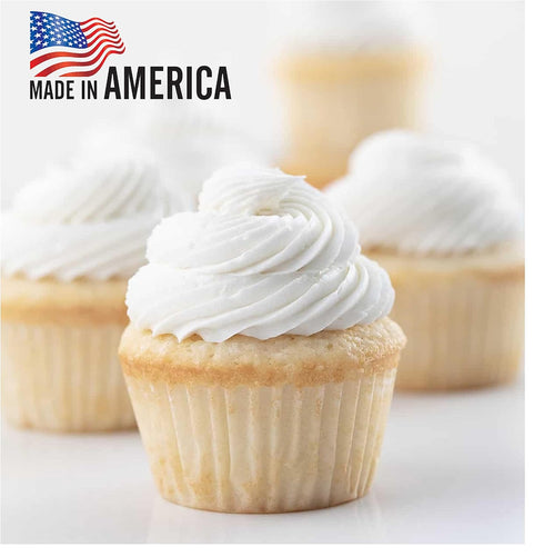 Mr Miracle Standard Size Baking Cups, Premium Quality, White, 500 Pack Grease-Proof Cupcake Liners