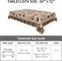 Verdiqor 54x72 Inch Brown Coffee Theme Rectangle Tablecloths, Waterproof Washable Table Cover for Party, Kitchen