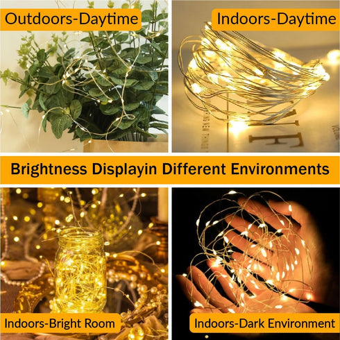 6 Pack 7ft 20LED HXWEIYE Fairy Lights Battery Operated with Remote & Timer, Mini Firefly Starry Lights Mason Jar Lights