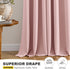 63 Inches 2 Grommet 40x63 Inch MIULEE Baby Pink Blackout Curtains for Girls Bedroom Living Room Long Panels, Nursery