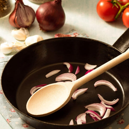Mr.Woodware 16 Inch Wooden Spoons for Cooking, Set of 3 Long Handle Oval Utensils for Mixing and Stirring