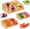 Barydat 3 Pcs Onion and Potato Storage, Bamboo Pantry Organizer, Stackable for Kitchen, Countertop, Vegetable Storage