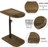 Adjustable/360 Side Table Sofa Tray for Couch - Swivel TV Tray Tables with Phone & Tablet Slot, Small Spaces Snack