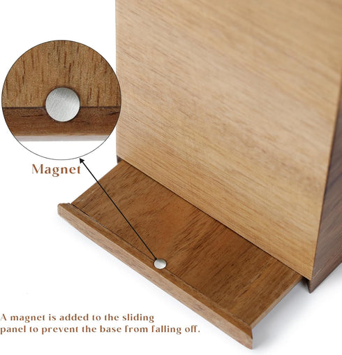 YANGQIHOME Acacia Hand Towel Box Cover Compatible with Kleenex Disposable Paper Hand Towels, Wall Mounted Paper Towel
