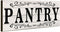 Pantry Sign Wall Decor - Rustic Retro Wooden Art Printed Decor for Home Room Holiday Decoration, 16 x 6 Inches (White)