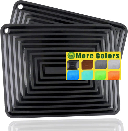 LogHog Large Silicone Trivet Mats Set of 2 - Heat Resistant Pot Holder for Hot Dishes/Pans, 9"x12" Non Slip Flexible