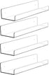 4 Pcak Clear Acrylic Shelves for Bedroom,Room,15 Inch Bathroom Wall Shelf &