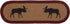 VHC Brands Cumberland Moose Rustic Decor Table Runner, Natural Jute for Kitchen Dining Room, Tan Red Black