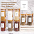 8 10 oz 148 Pcs Glass Containers with Bamboo Lids and Spoons - Sugar Container with Kitchen Pantry Spice Jar Labels